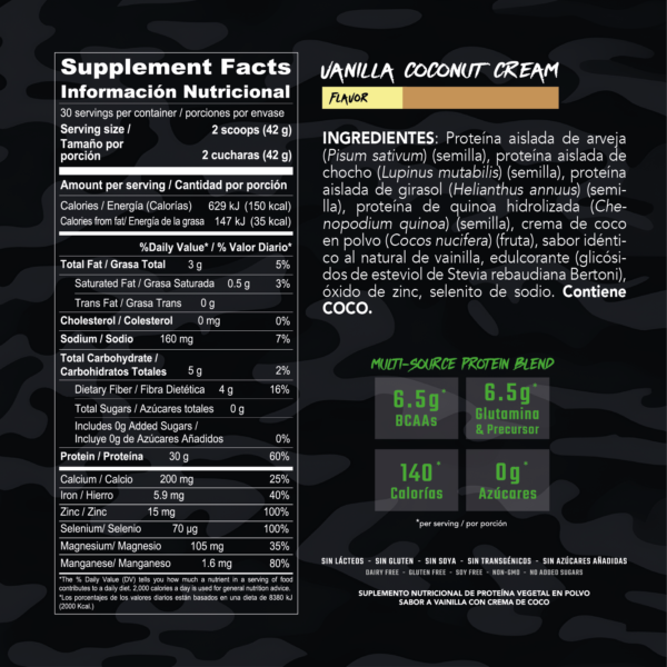 TRIBU SPORT PROTEIN WARRIOR SERIES - Vanilla Coconut Cream - Imagen 3