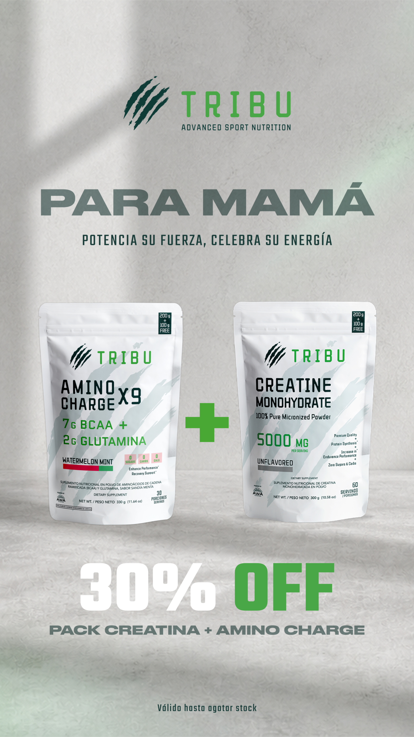 BELLEZA Y BIENESTAR PROMO_Creatina + Amino vertical