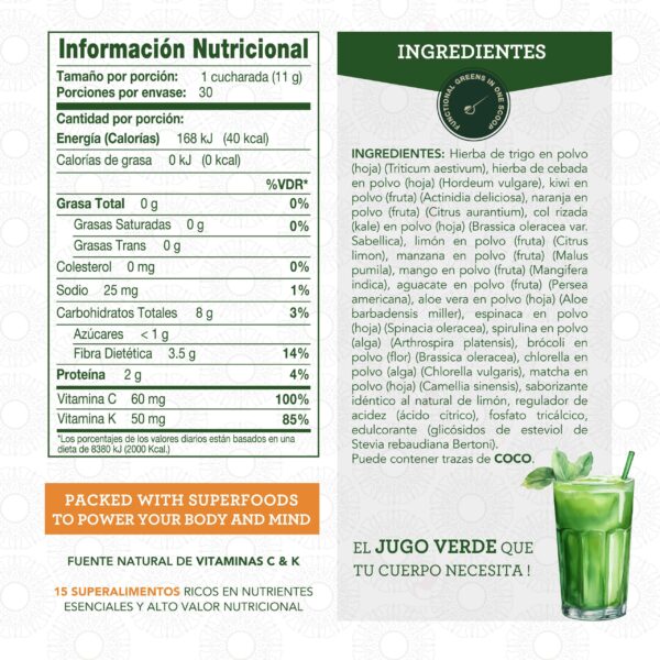 SUPER GREENS 330 g - Imagen 3